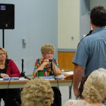 Cathy Nelson Hood, Vivien Spicer Johnson and Frank Caron