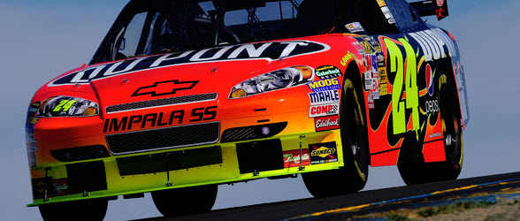 Jeff Gordon on the hills of Sonoma