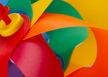 Rainbow Pinwheels Planted for Pride Month