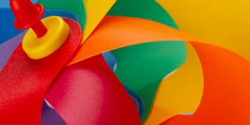 Rainbow Pinwheels Planted for Pride Month